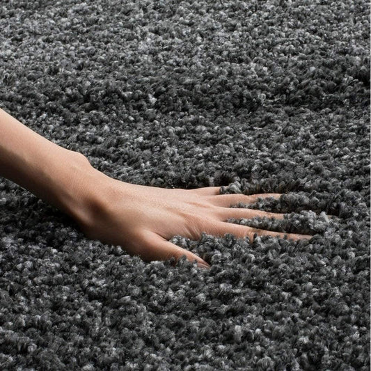Plain Dark Grey Premium Carpet – Soft Feel with Anti-Skid Rubber Backing
