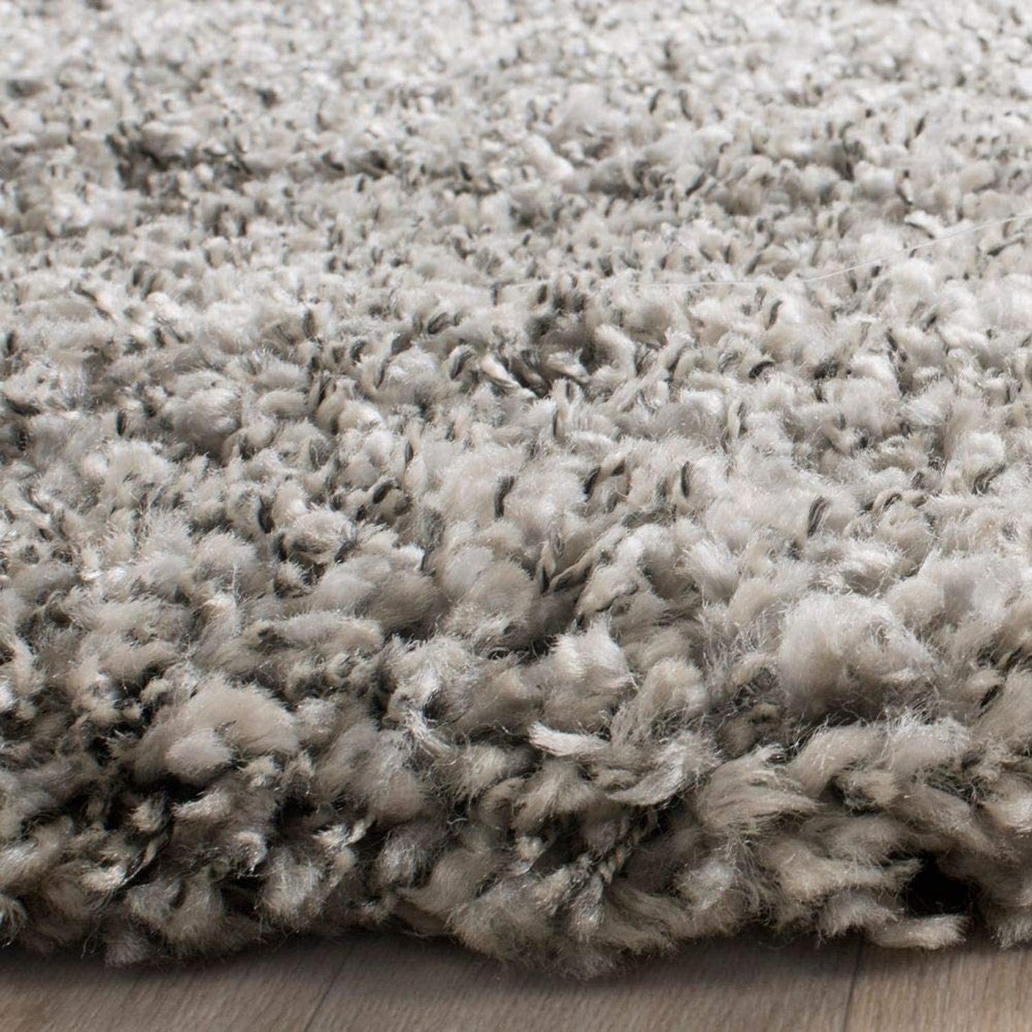 Premium Plain Grey Round Shaggy Carpet – Soft Touch & Anti-Skid Base