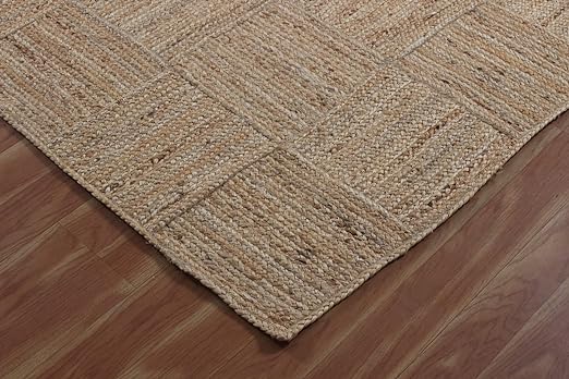 Rugsmore Rugs Collection-Natural jute Cross Area Rug.