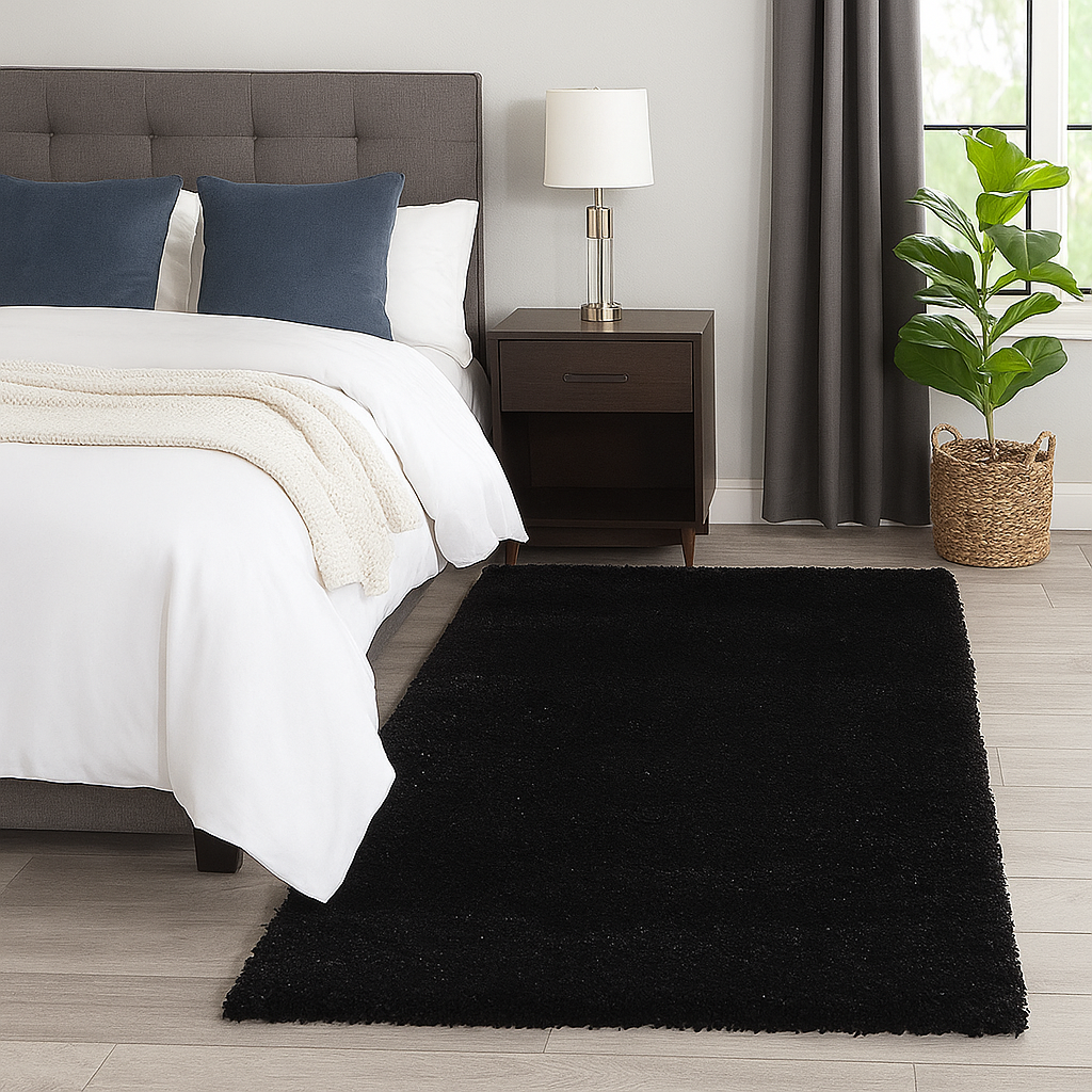 Beautiful Black Premium Micro Runner - Soft Feel, Anti-Skid Rubber Backing