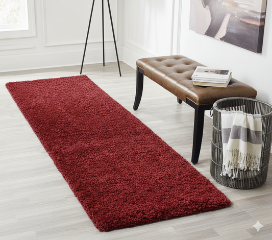 Beautiful Red Premium Micro Runner - Soft Feel, Anti-Skid Rubber Backing