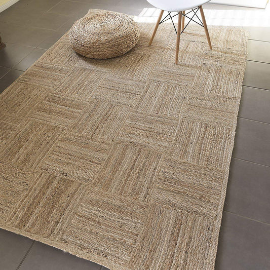 Rugsmore Rugs Collection-Natural jute Cross Area Rug.