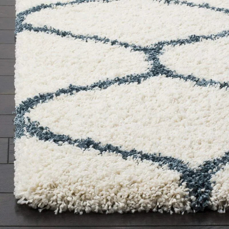 Cream And Grey Micro Moroccan Lattice Carpet