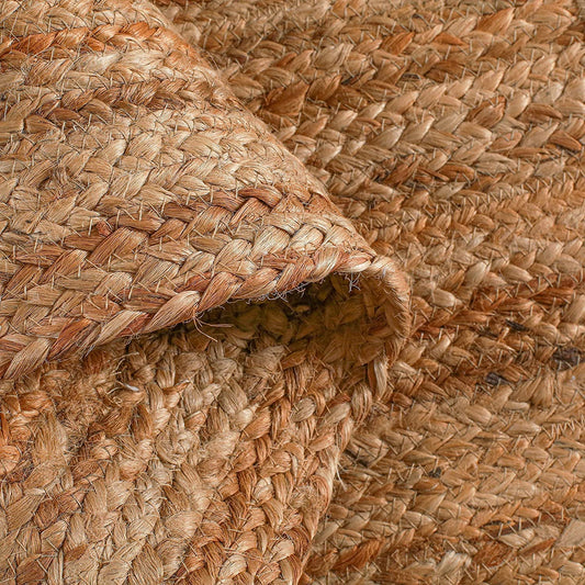 Natural Jute Hand Steach Cross Area Rug