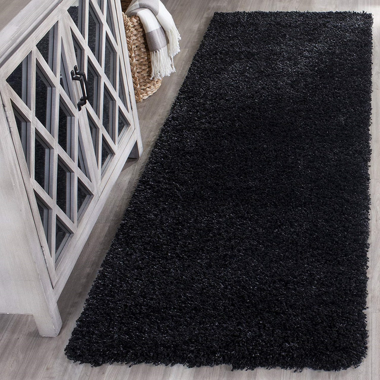 Beautiful Black Premium Micro Runner - Soft Feel, Anti-Skid Rubber Backing