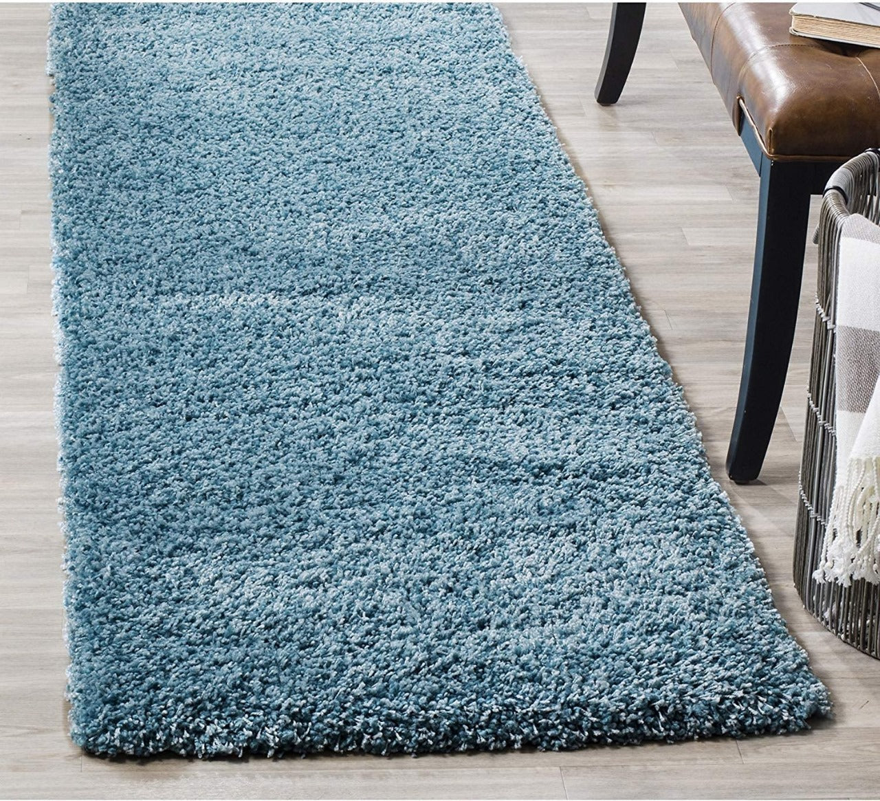 Aqua Blue Beautiful Premium Micro Runner - Soft Feel, Anti-Skid Rubber Backing