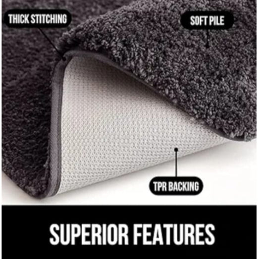Midnight Shaggy Carpet – Soft Feel with Anti-Skid Rubber Backing