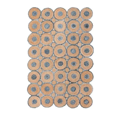 Denim/Jeans With Jute Handmade Braided Rugs Blue Denim Area Rug.