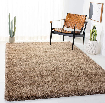 Skin Beige 2-Inch Pile Extra Fluffy Shaggy Rug – Soft Feel with Anti-Skid Rubber Backing