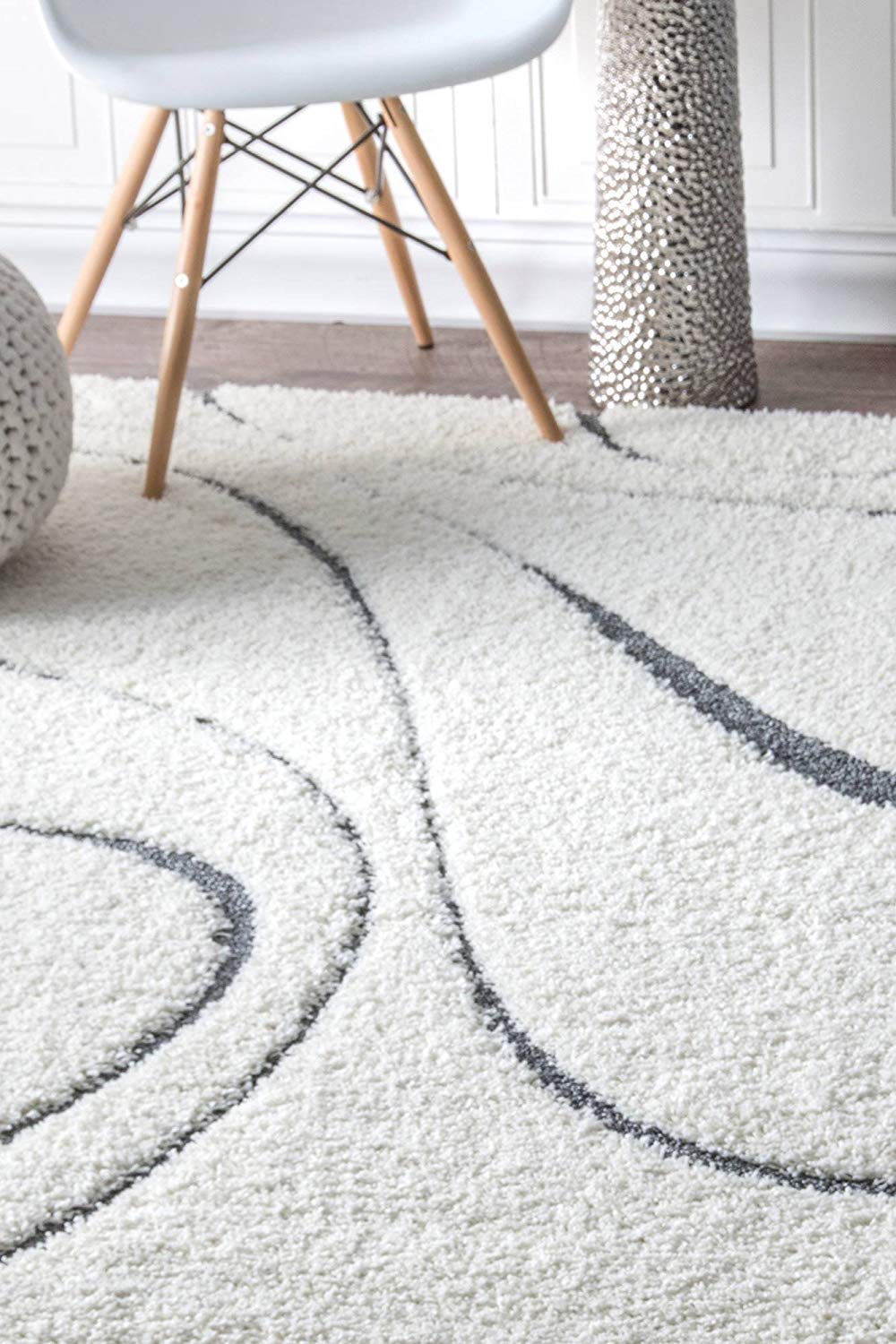 Elegant Ivory with Grey Double Shade Micro Weave Rug – Soft Touch with Anti-Slip Rubber Backing