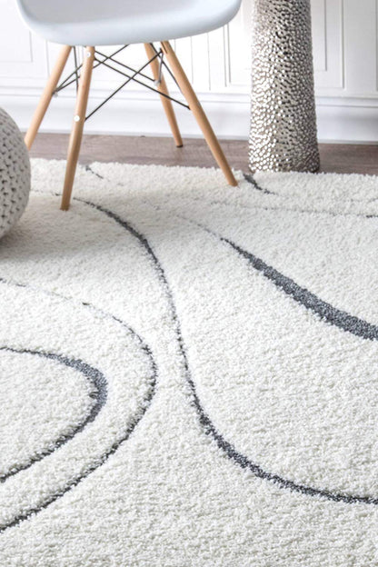 Elegant Ivory with Grey Double Shade Micro Weave Rug – Soft Touch with Anti-Slip Rubber Backing