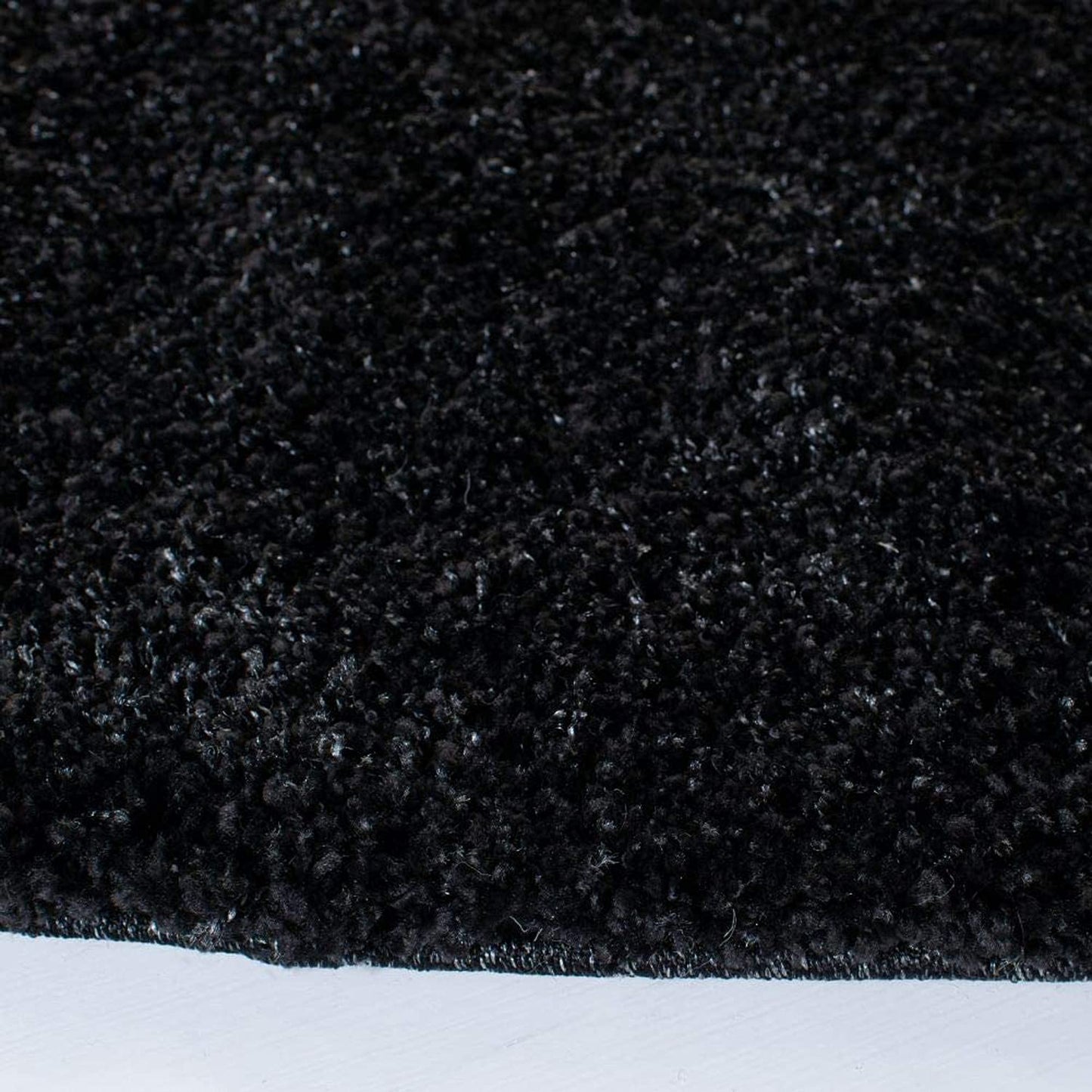 Micro Plain Black Soft Round Carpet – Premium Luxury Carpet – Soft Feel with Anti-Skid Rubber Backing