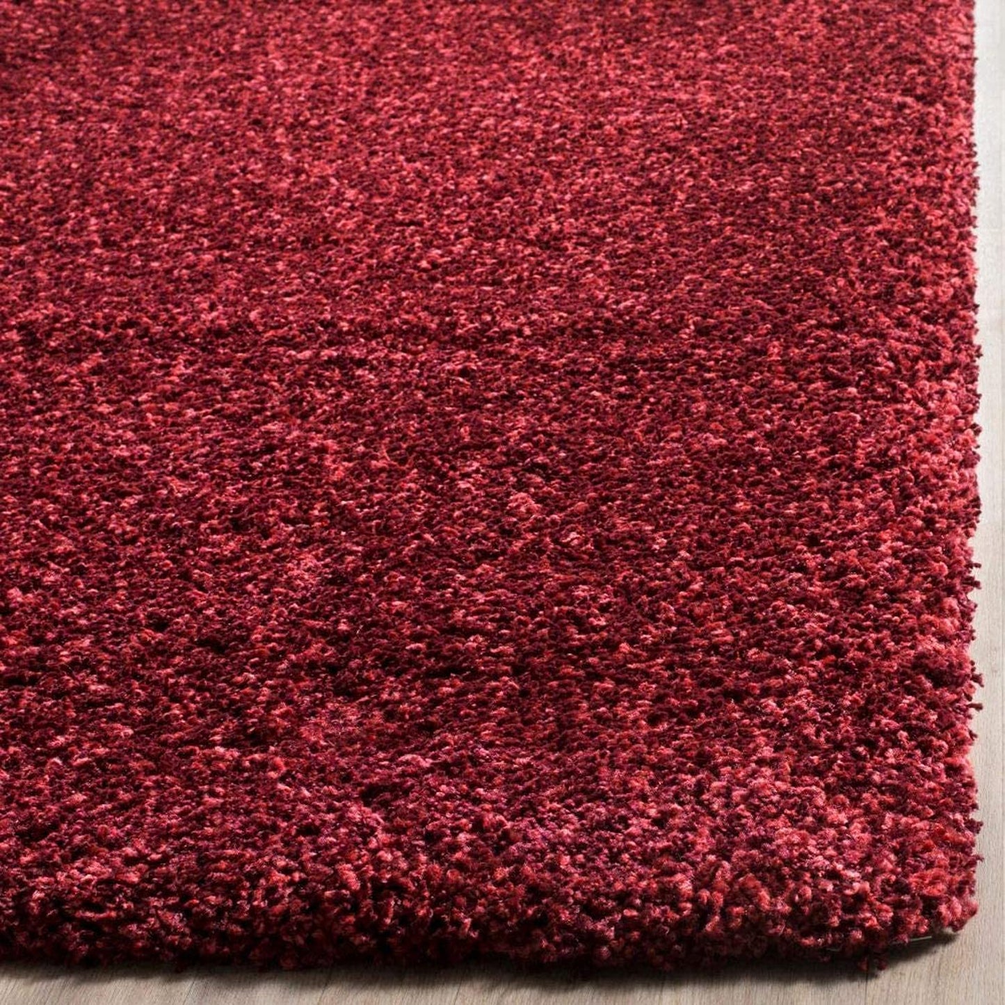 Luxury Red Plain Micro Fluffy Carpet – Extra Soft with Anti-Skid Rubber Backing