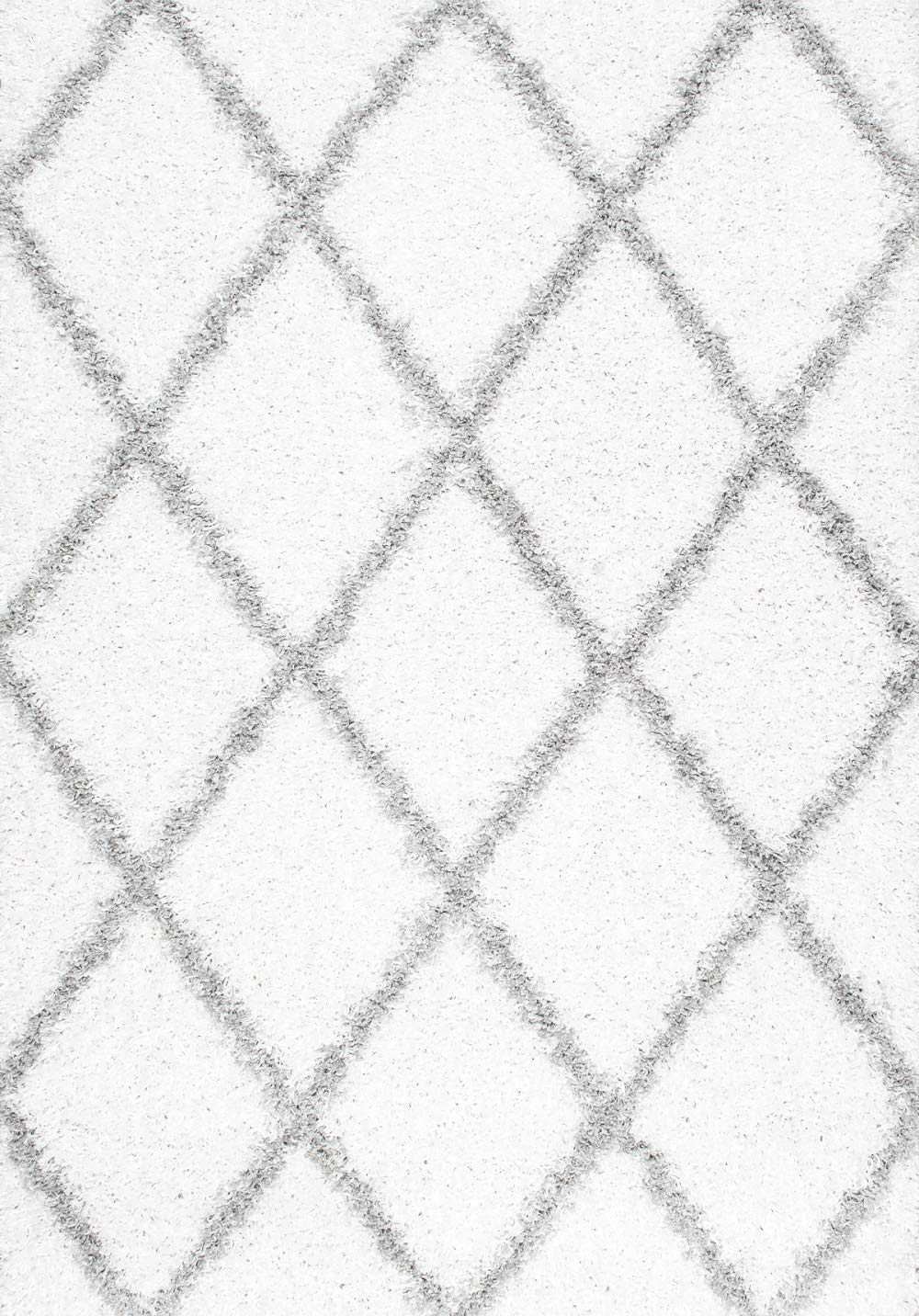 Premium Handmade Tufted Microfiber Carpet – Ivory & Grey Line – Soft Touch & Anti-Skid Base