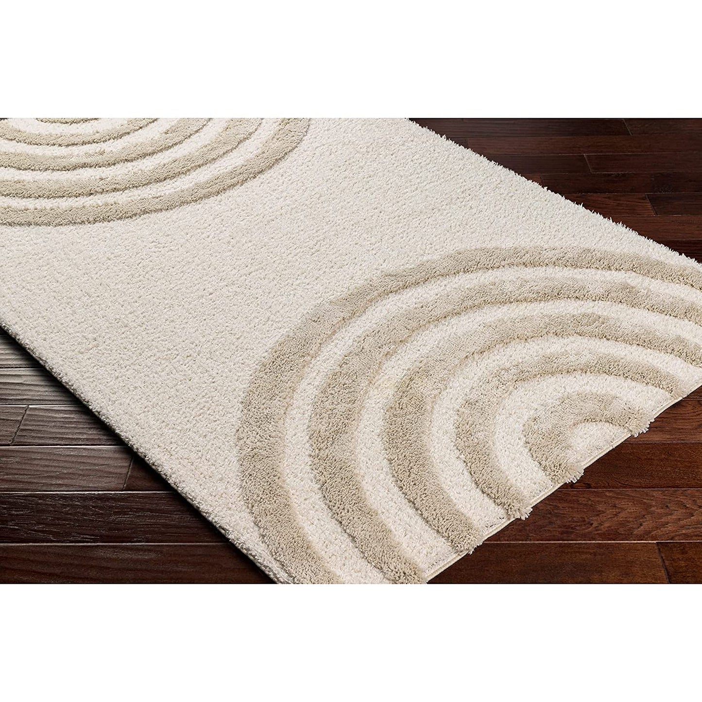 Beige and Ivory Extra Soft Luxury Fluffy Area Rug – Ideal for Living Room, Bedroom, Childroom & Hall – Soft Touch & Anti-Skid Backing