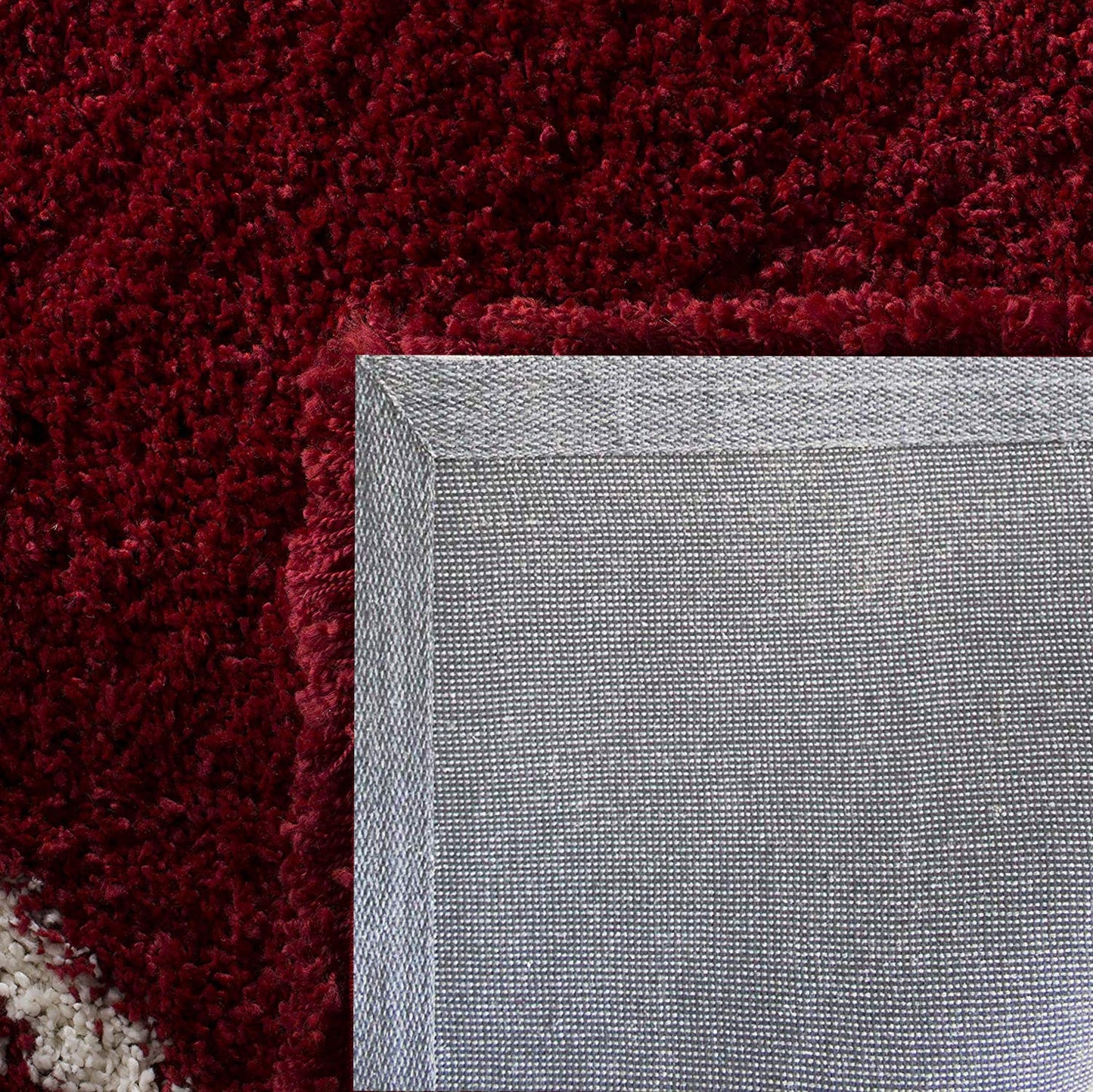 Luxury Red Plain Micro Fluffy Carpet – Extra Soft with Anti-Skid Rubber Backing