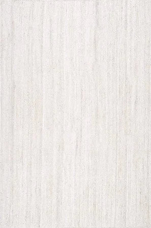 Natural Jute Braided Off White Rugs