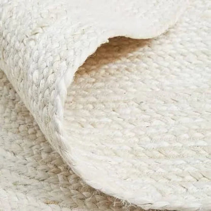Natural Jute Braided Off White Rugs