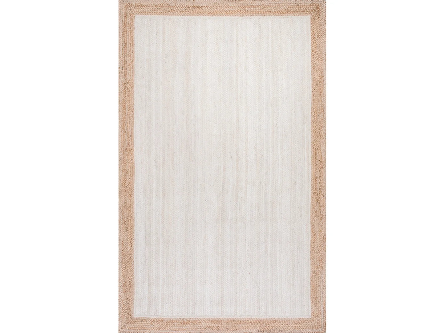 Rugsmore Rugs Collection-Natural Jute Racta Boarder Area Rug. ( Shaggy Living Room carpet , Bedside Runners )