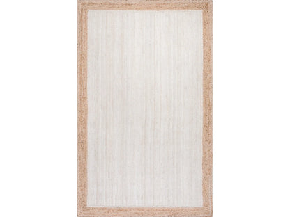 Rugsmore Rugs Collection-Natural Jute Racta Boarder Area Rug. ( Shaggy Living Room carpet , Bedside Runners )