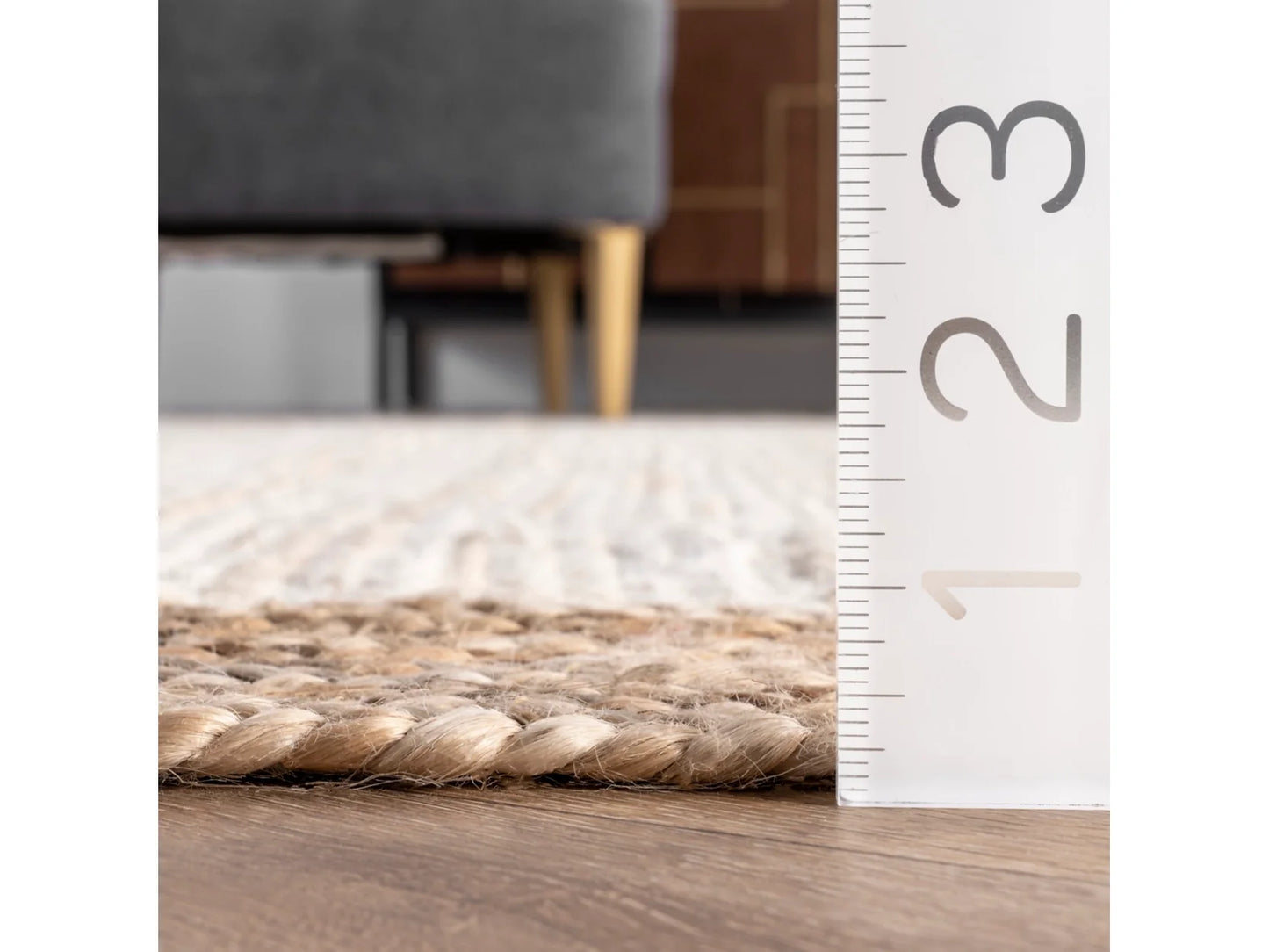 Rugsmore Rugs Collection-Natural Jute Racta Boarder Area Rug. ( Shaggy Living Room carpet , Bedside Runners )