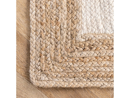 Rugsmore Rugs Collection-Natural Jute Racta Boarder Area Rug. ( Shaggy Living Room carpet , Bedside Runners )