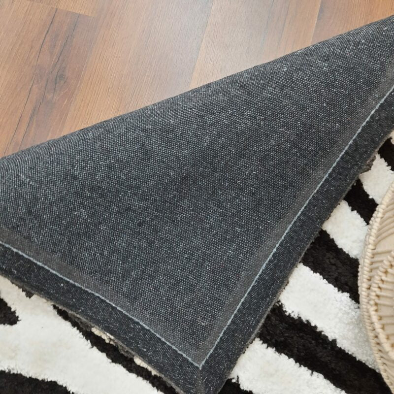 Black & White Zebra Pattern Microfiber Carpet