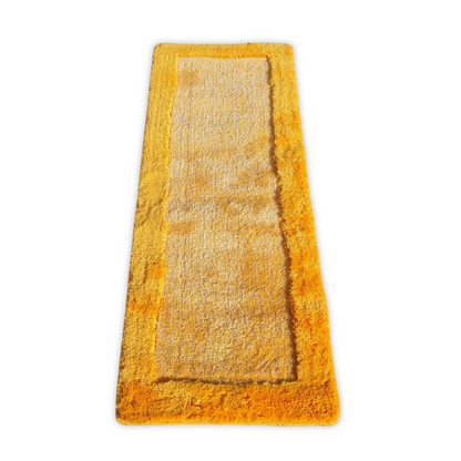 Multicolour Design Beautiful Premium soft Microfiber Bedside Shaggy Runner - Soft Feel, Anti-Skid Rubber Backing