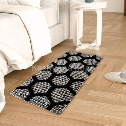 Soft Microfiber Bedside Runner – Anti-Skid Rubber Backing & Washable
