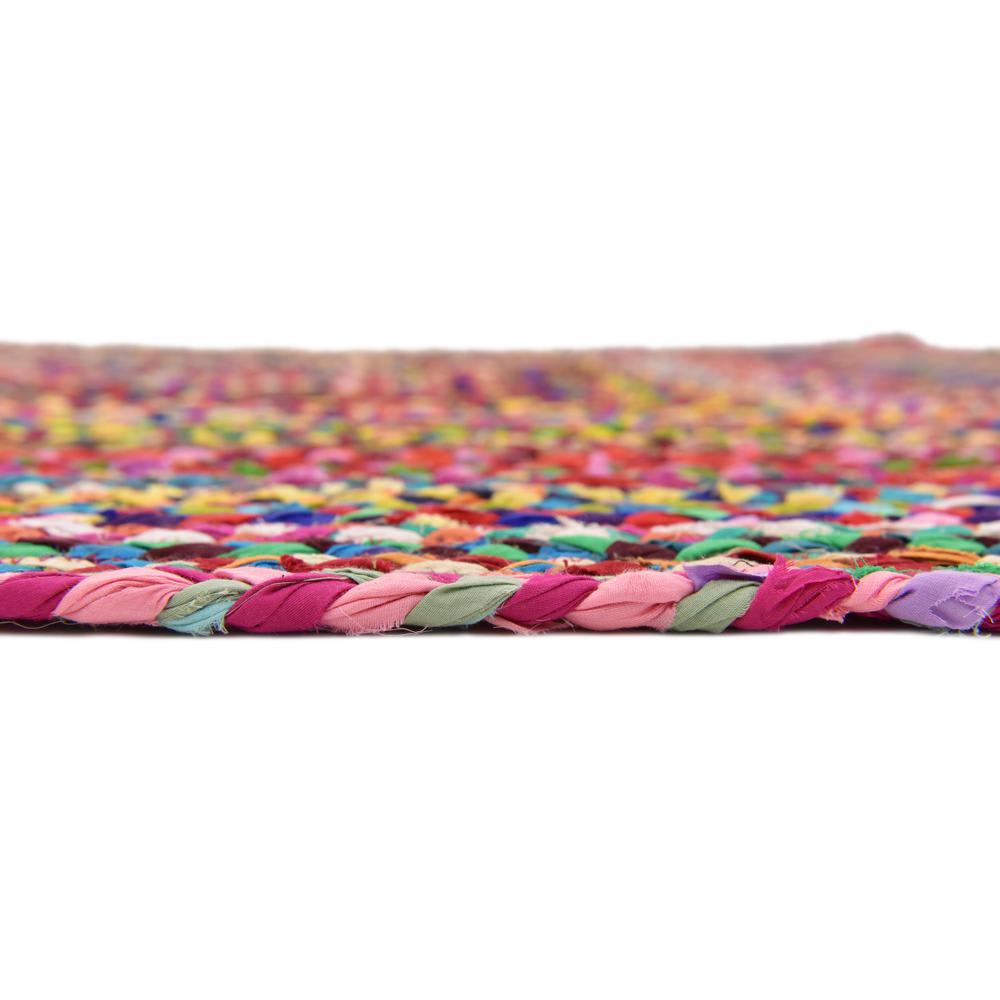 Cotton Chindi Oval Braided Area Rugs.