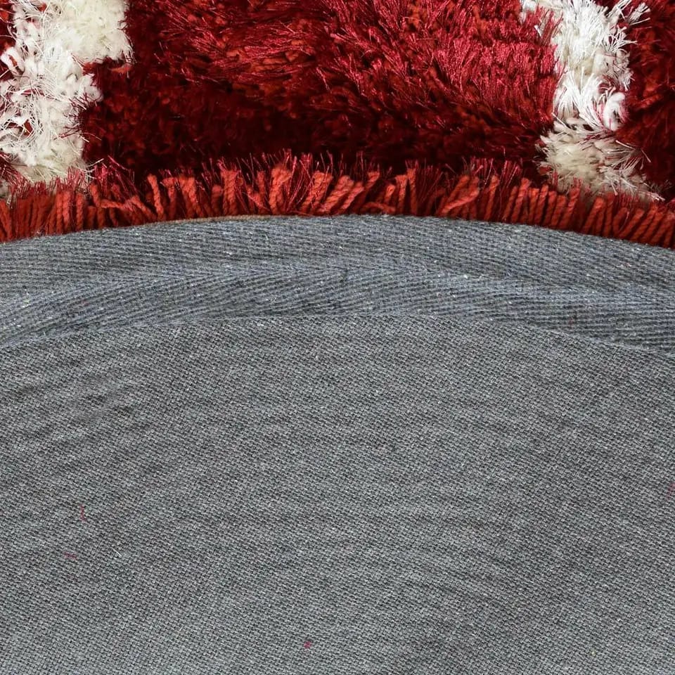 Red & Black Modern Hand-Tufted Floor Rug – Super Soft – Soft Feel with Anti-Skid Rubber Backing