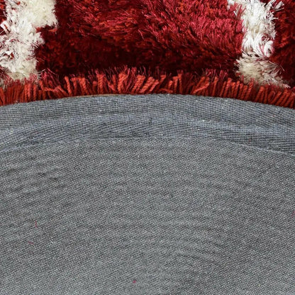 Red & Black Modern Hand-Tufted Floor Rug – Super Soft – Soft Feel with Anti-Skid Rubber Backing