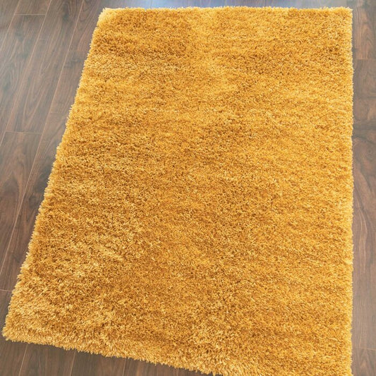 Mustard Plain Premium Design Microfiber Carpet – Soft Feel & Anti-Skid Rubber Backing