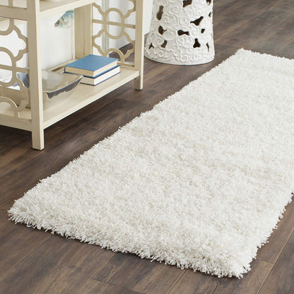 White Beautiful Premium Micro Runner - Soft Feel, Anti-Skid Rubber Backing