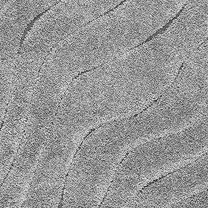 Luxury Grey Waves Shaggy Carpet – Ultra Soft Microfiber & Anti-Skid Rubber Backing