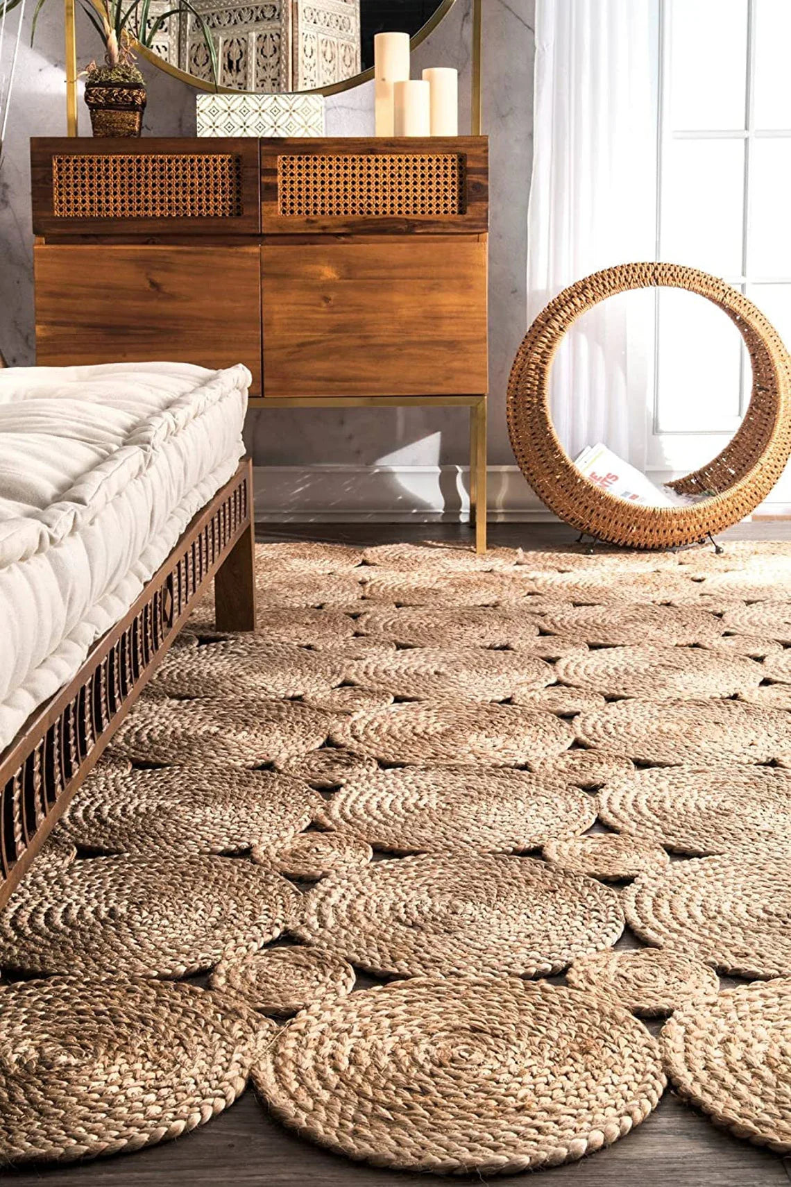 Natural Jute Braided Area Rug - Sustainable Rug