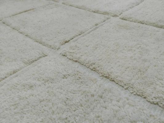 Aqua and Ivory Moroccan Premium Design Microfiber Carpet – Soft Feel & Anti-Skid Rubber Backing